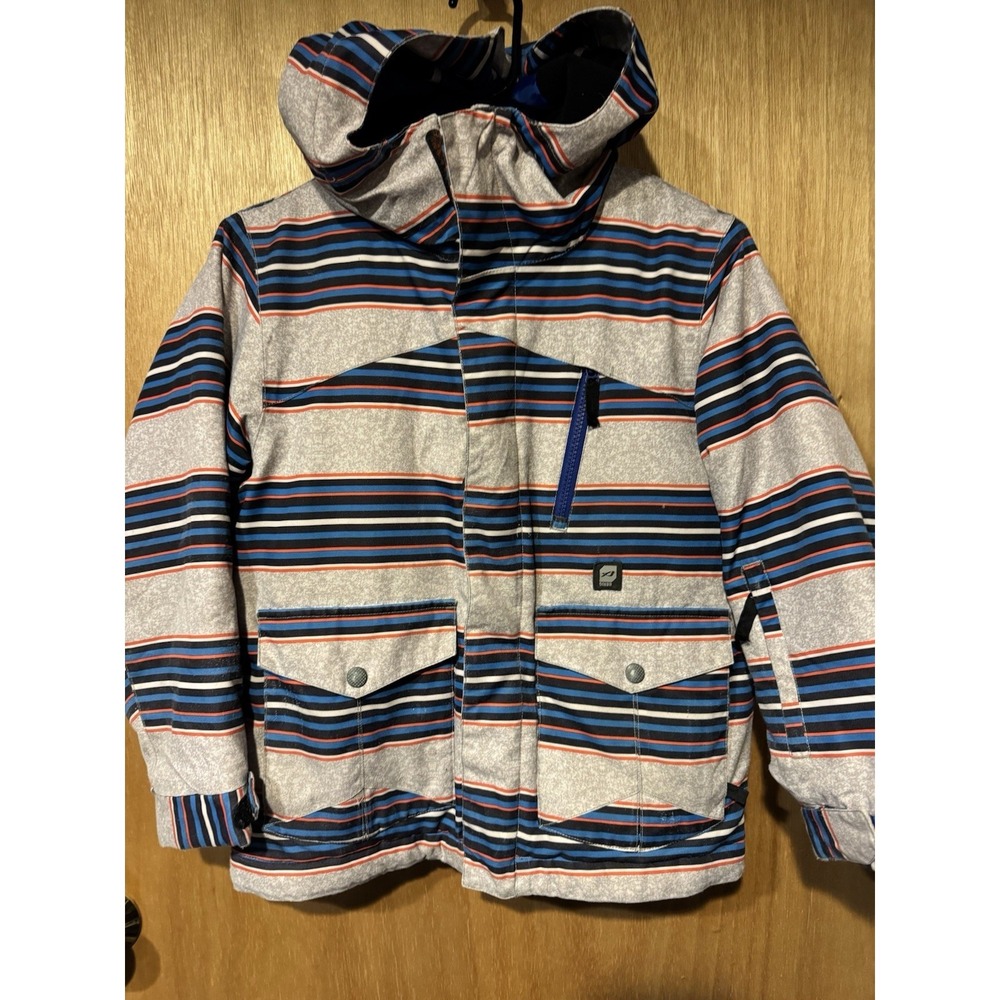 Orage stripe snowboard jacket boy's sz 8